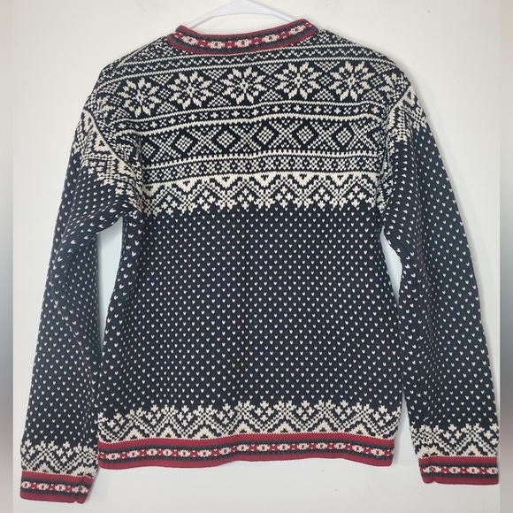 Womens Vintage L.L.Bean Nordic Fairisle Heavy Apres Ski Sweater Size Small - Picture 10 of 13